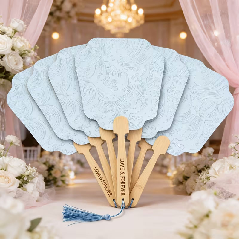 Decor Lighting Returns - Éventail personnalisé bleu clair en forme