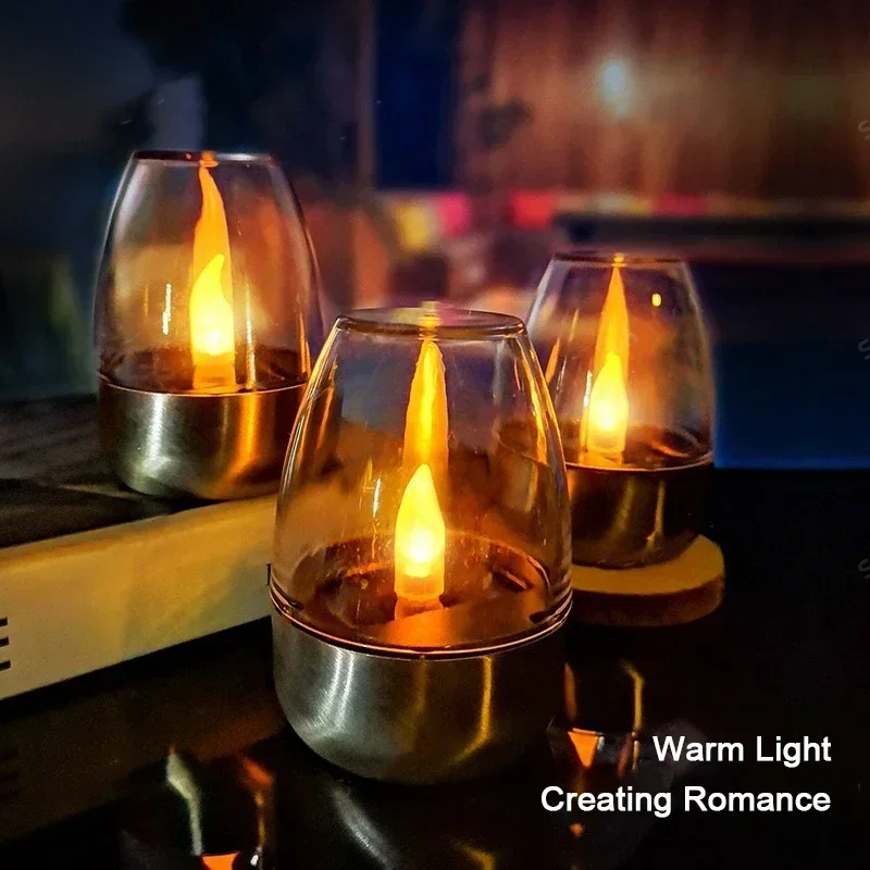 Outdoor Lighting Wedding Decor - LED bougies solaires lumière sans flamme