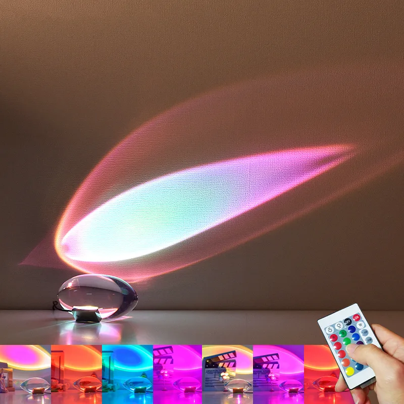 Sunset Lamp Projection - Lampe de chevet en cristal Eye