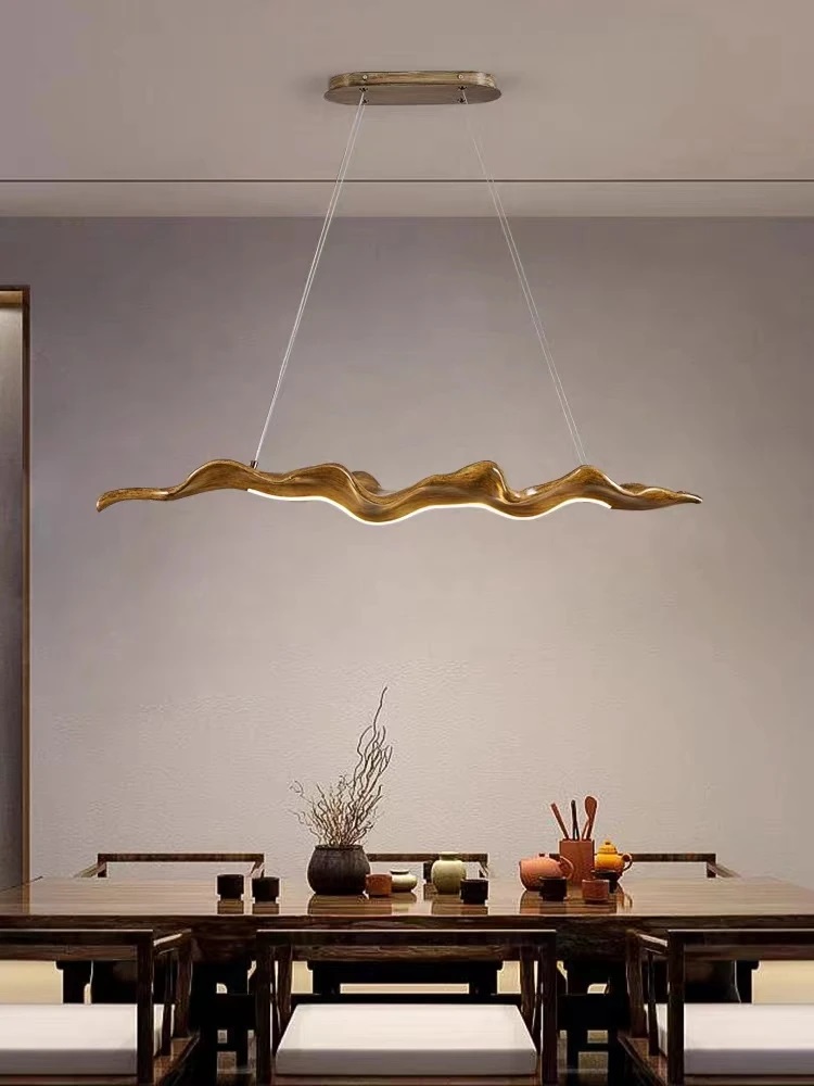 Decor Lighting Fixtures - Vintage résine feuille pendentif lumières salon
