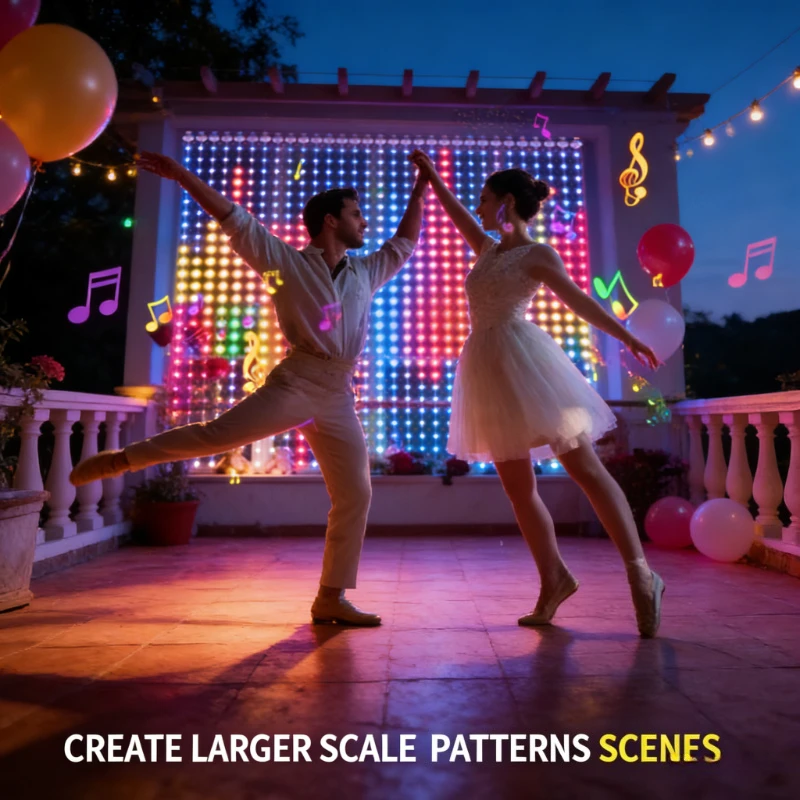 Lighting Decor For Wedding - Rideaux lumineux intelligents 400LED, guirlandes lumineuses
