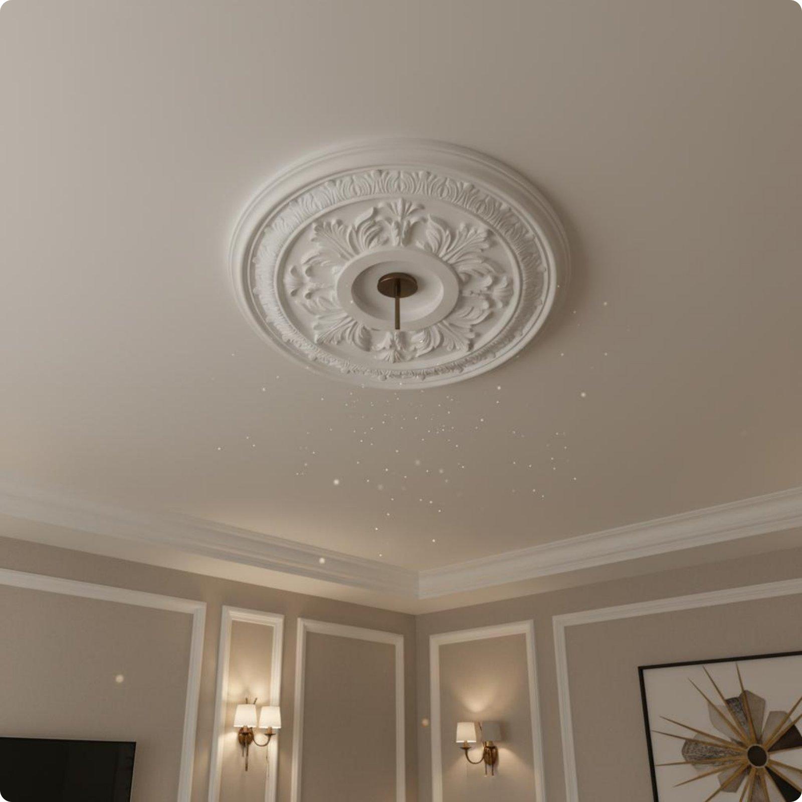 Decor Lighting Fixtures - Plafonnier rond en PU avec médaillon