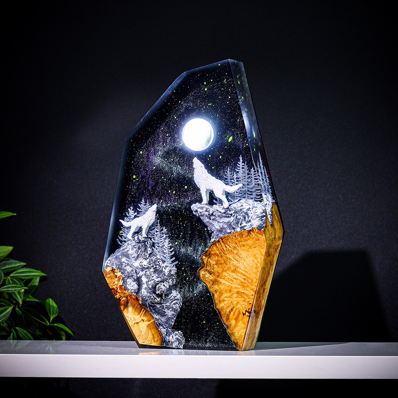 Lighting Decor For Wedding - Lampe de Table en Résine Figurine