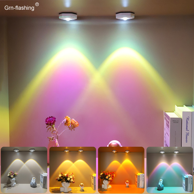 Sunset Lamp Projection - Lumière LED hexagonale sous armoire, œil