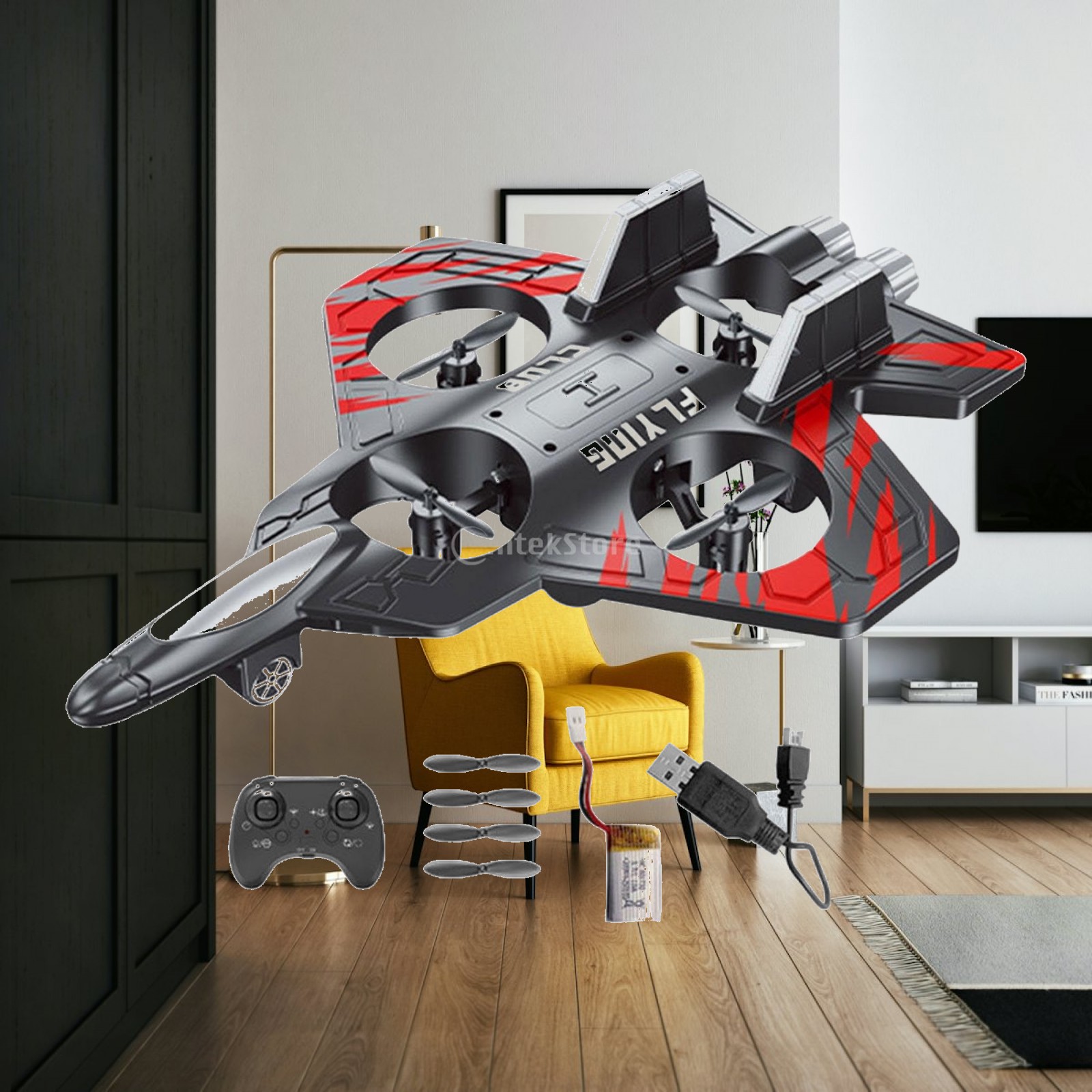 Decor Lighting Returns - Avion télécommandé en mousse léger avec