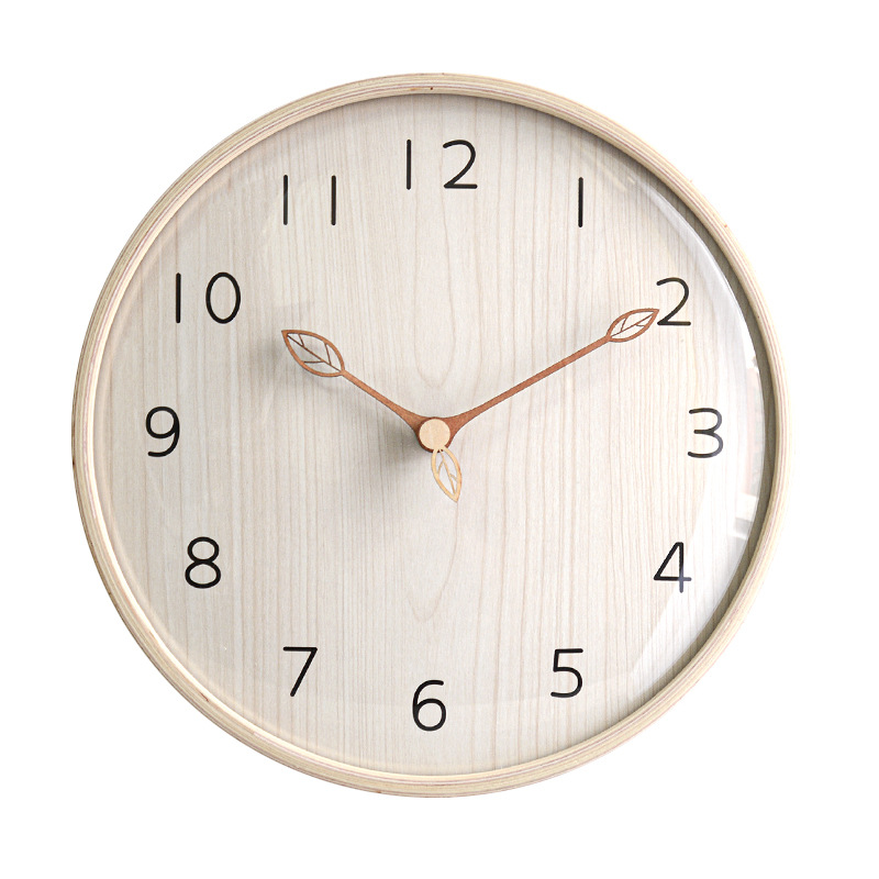 Lighting Home Decor Wall Clocks - Horloge murale en bois légère de