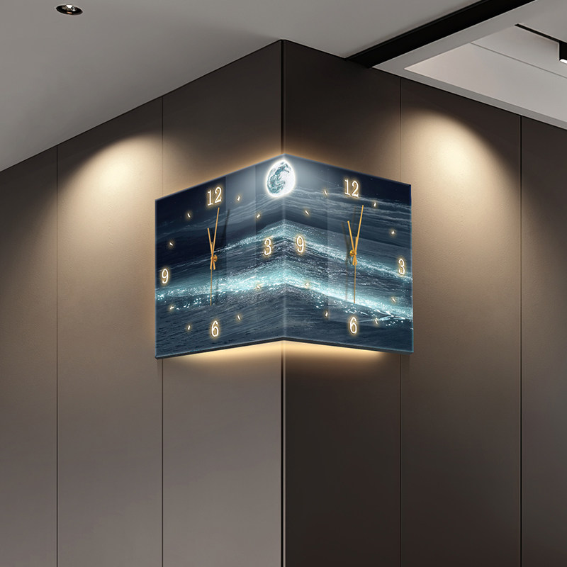 Lighting Home Decor Wall Clocks - Horloges murales numériques LED de luxe