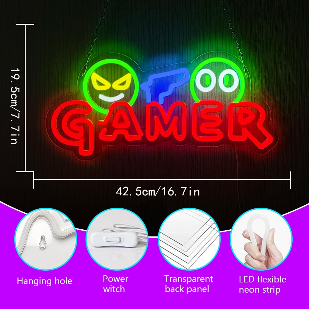 Enseigne néon LED Gamer, Lampe - Lighting Decor For Wedding avis et prix