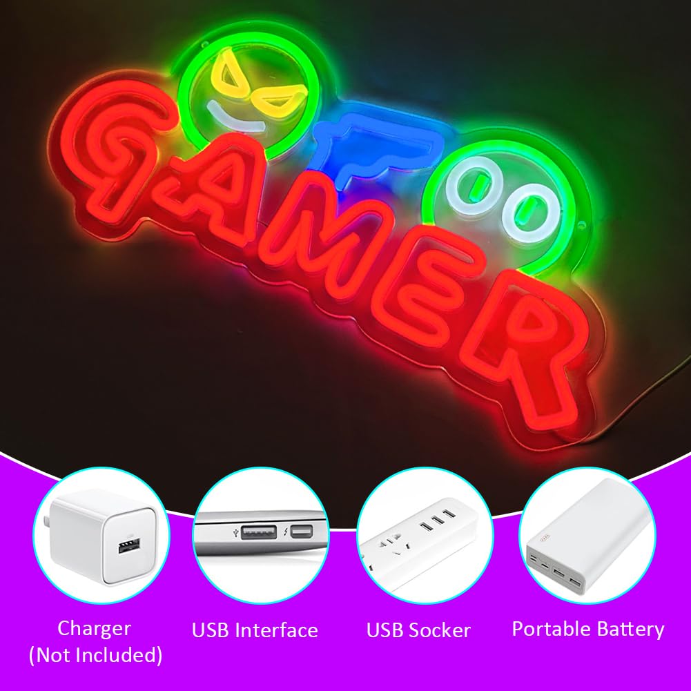 Enseigne néon LED Gamer, Lampe - Lighting Decor For Wedding avis et prix