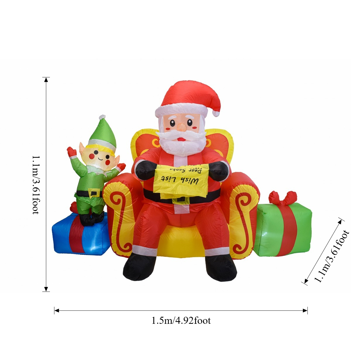 Décoration de Noël gonflable d - Santa'S Elves Holiday Lighting & Decor Llc avis et prix