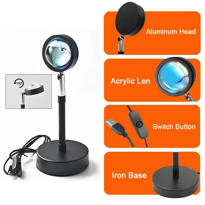 Lampe de Projection de coucher - Sunset Lamp Projection avis et prix