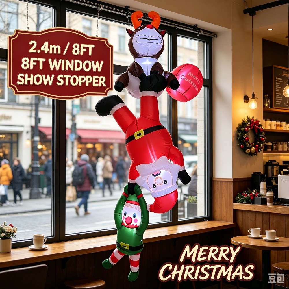 2,4 m de Père Noël, lutin et r - Santa'S Elves Holiday Lighting & Decor Llc avis et prix