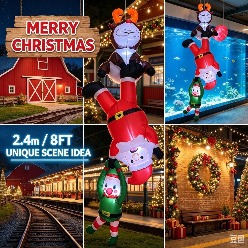 Décoration de Noël gonflable à - Santa'S Elves Holiday Lighting & Decor Llc avis et prix