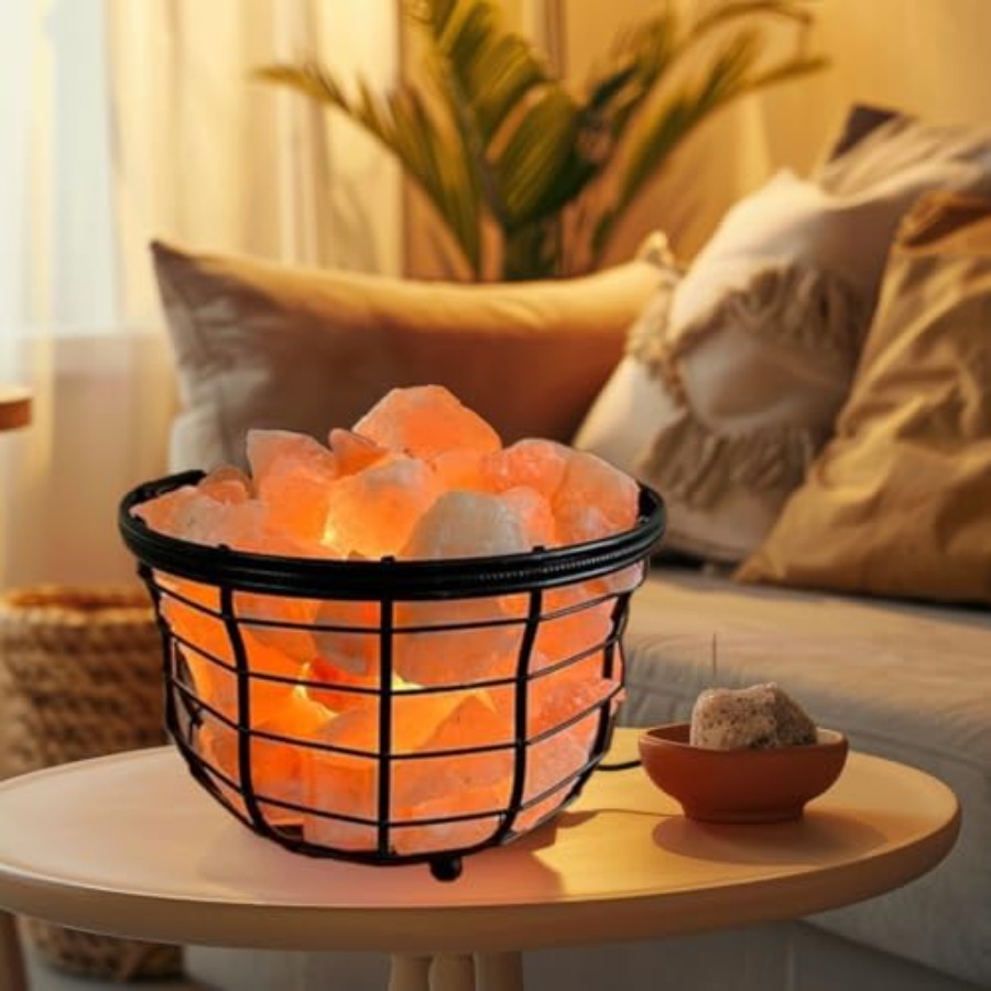 Lampe en métal au sel rose de  - Himalayan Salt Lamp avis et prix