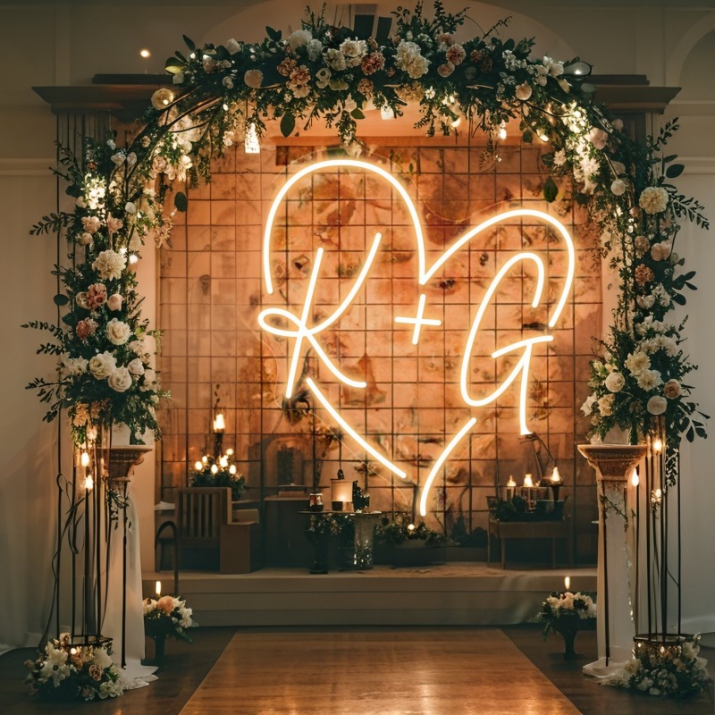 Enseigne au néon LED en forme  - Lighting Decor For Wedding avis et prix