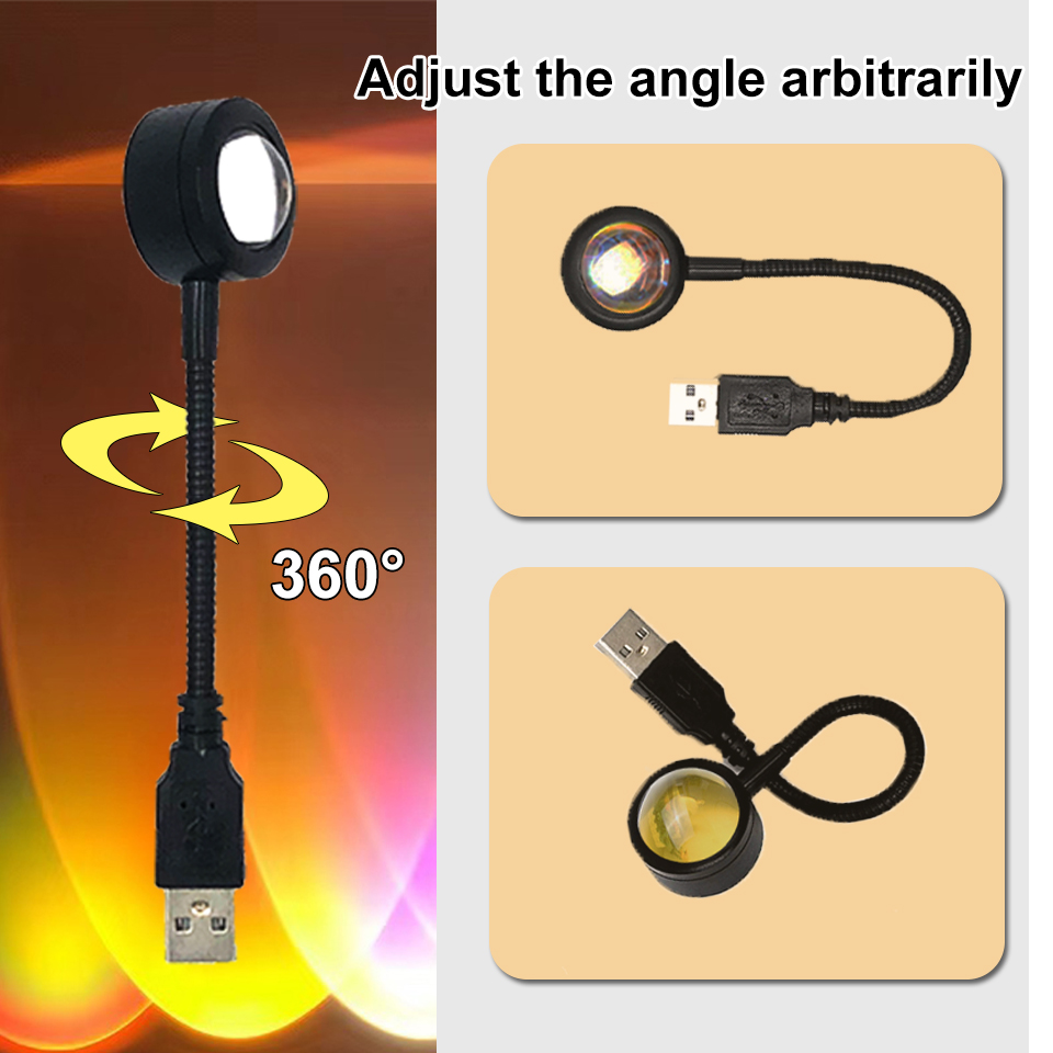 1x USB coucher de soleil lampe - Sunset Lamp Projection avis et prix