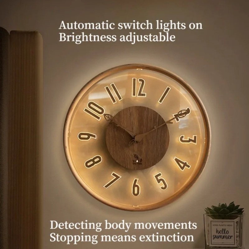Horloges murales intelligentes - Lighting Home Decor Wall Clocks avis et prix