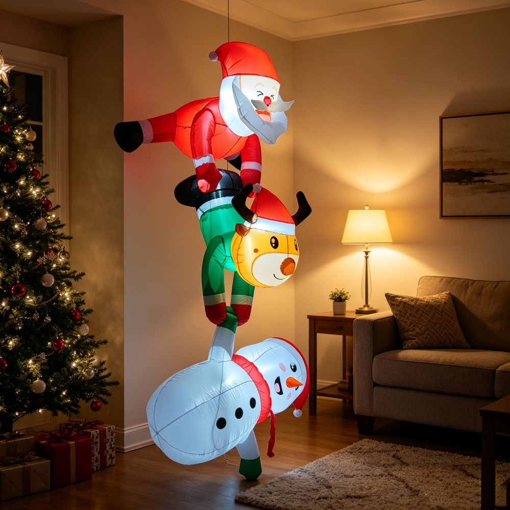 2,4 m, décor de Noël gonflable - Santa'S Elves Holiday Lighting & Decor Llc avis et prix