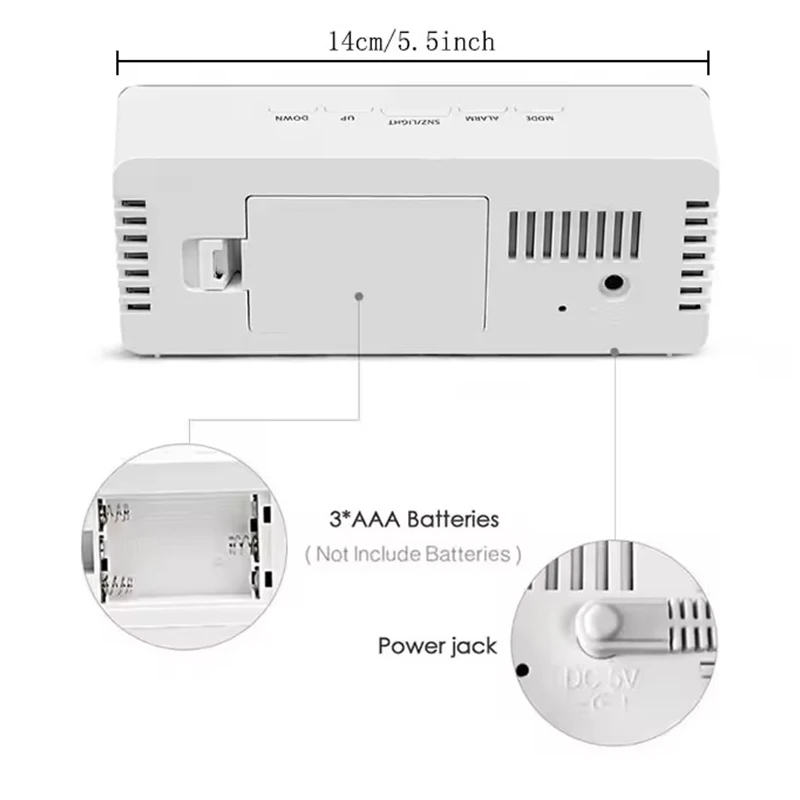 1Pc horloge numérique blanche  - Lighting Home Decor Wall Clocks avis et prix