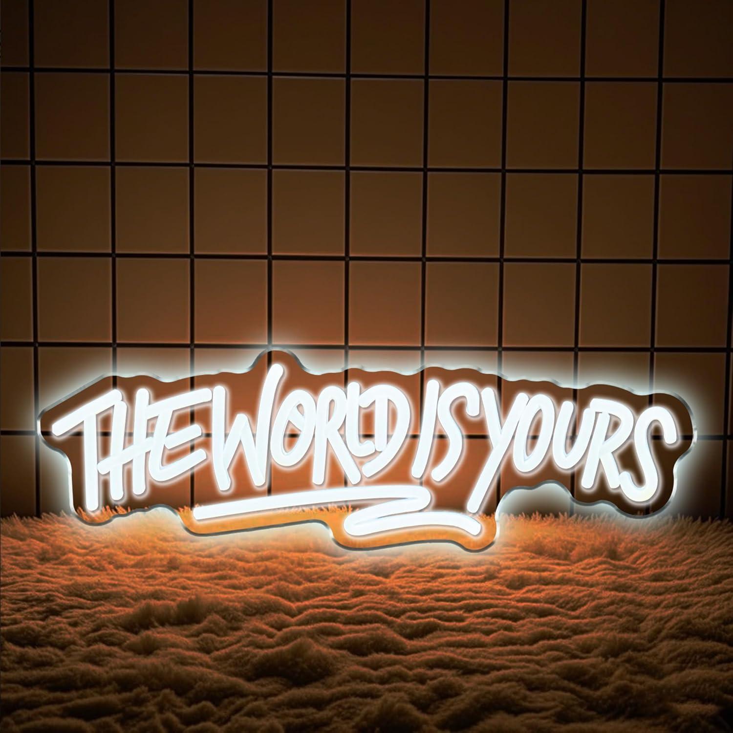 Enseigne néon « The World is Y - Lighting Decor For Wedding avis et prix