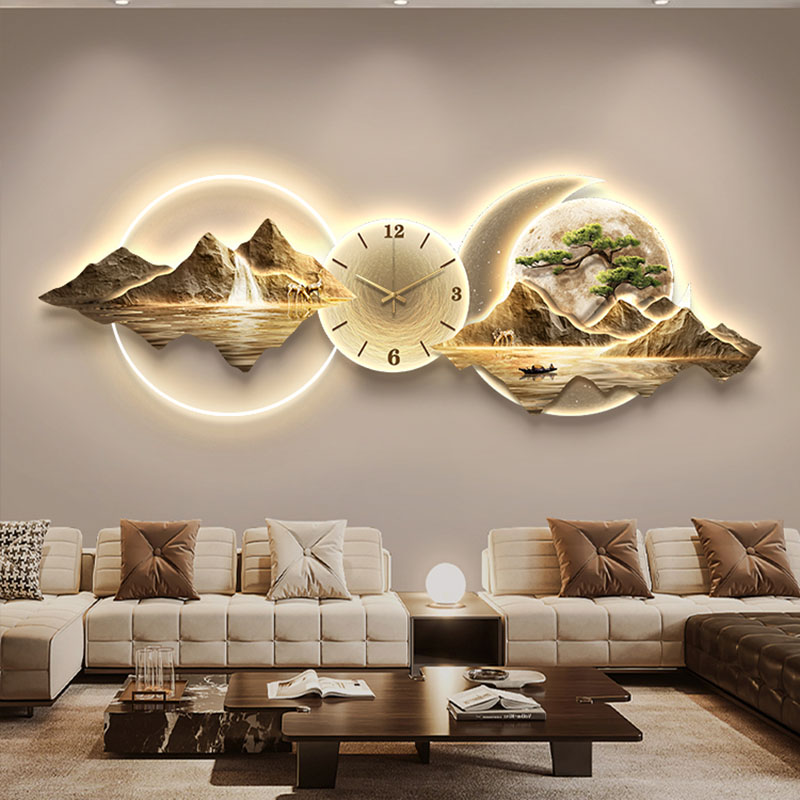 Horloges murales de salon, art - Lighting Home Decor Wall Clocks avis et prix