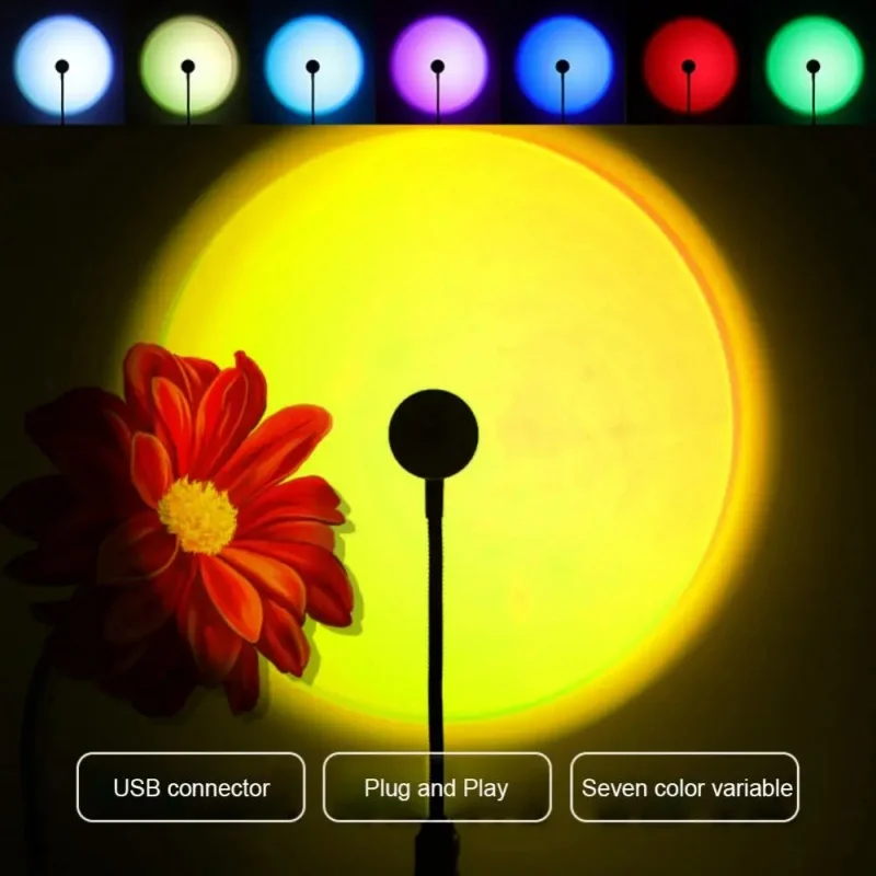 Mini lampe de coucher de solei - Sunset Lamp Projection avis et prix