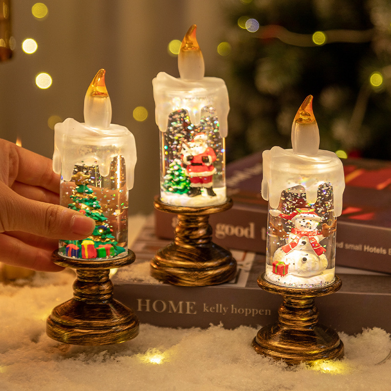 Lampe bougie boule à neige LED - Lighting Effect Home Decor avis et prix