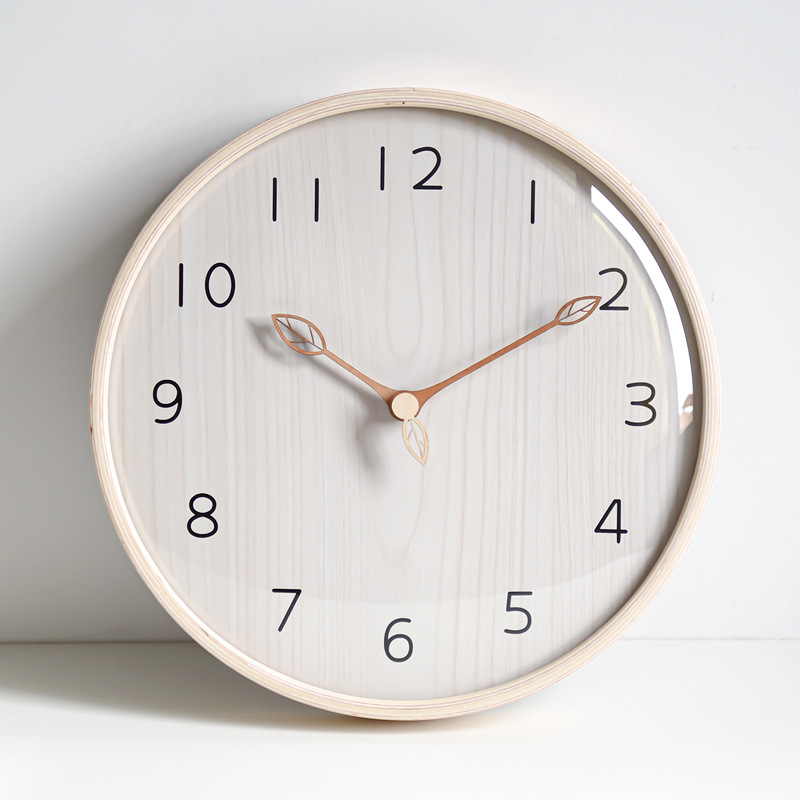 Horloge murale en bois légère  - Lighting Home Decor Wall Clocks avis et prix