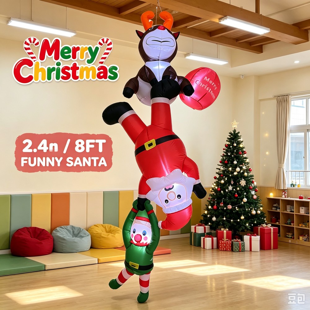 Père Noël, lutin et renne gonf - Santa'S Elves Holiday Lighting & Decor Llc avis et prix